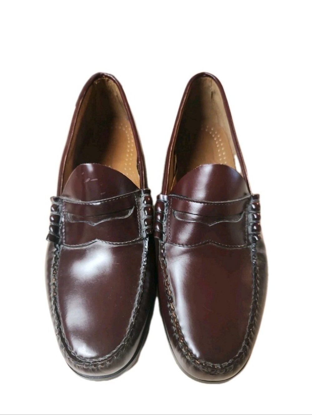 NEW G.H. Bass & Co. Men's Larson Weejuns Burgundy Leather Penny Loafers Size 10D